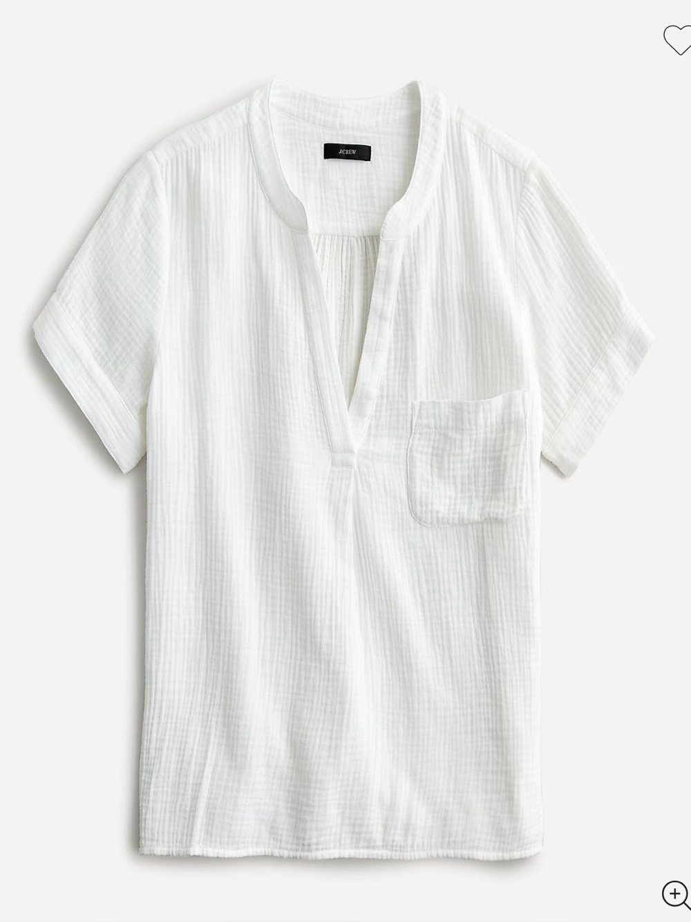 J crew V-neck double-gauze popover size small